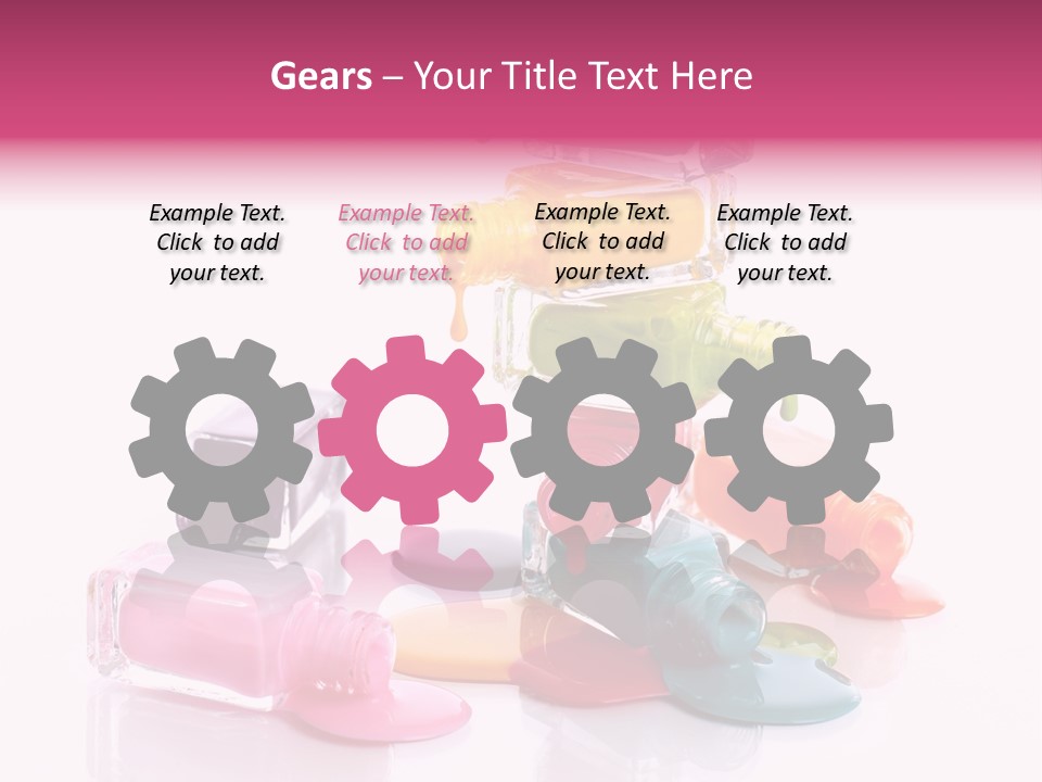 Nailpolish Pink Polish PowerPoint Template