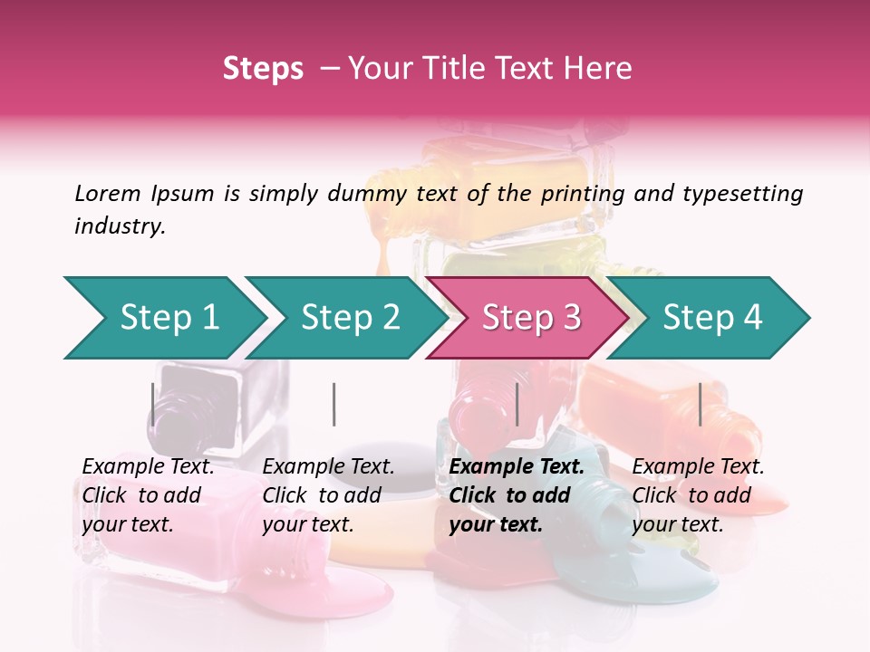 Nailpolish Pink Polish PowerPoint Template