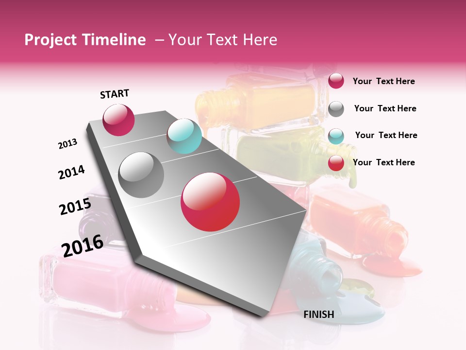 Nailpolish Pink Polish PowerPoint Template