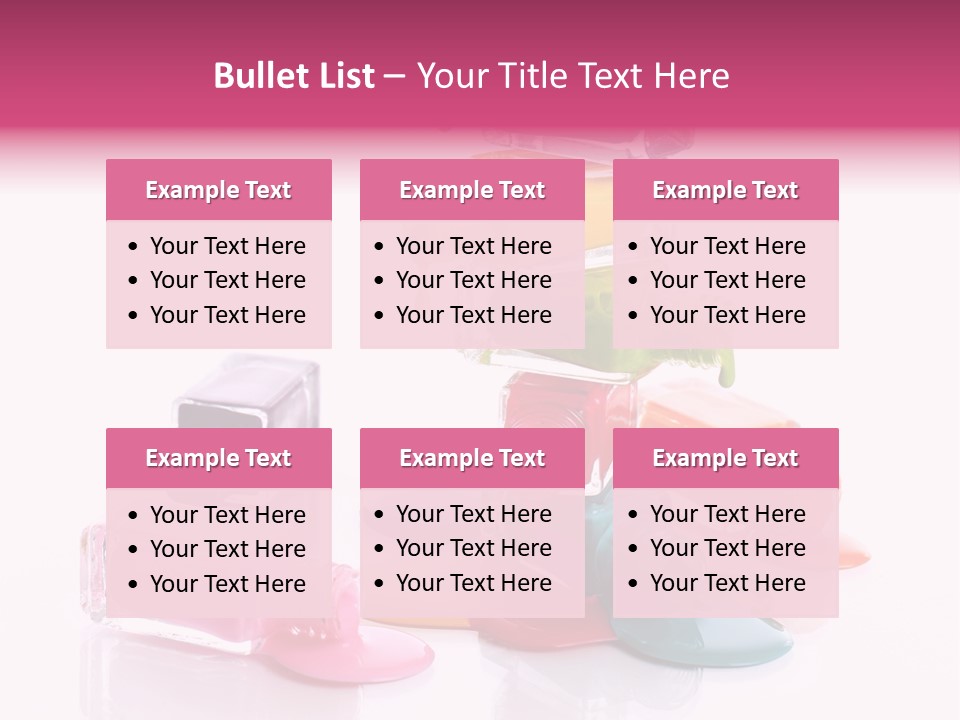 Nailpolish Pink Polish PowerPoint Template