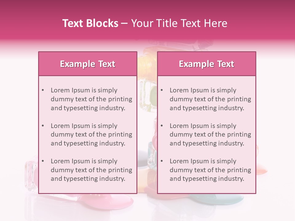 Nailpolish Pink Polish PowerPoint Template