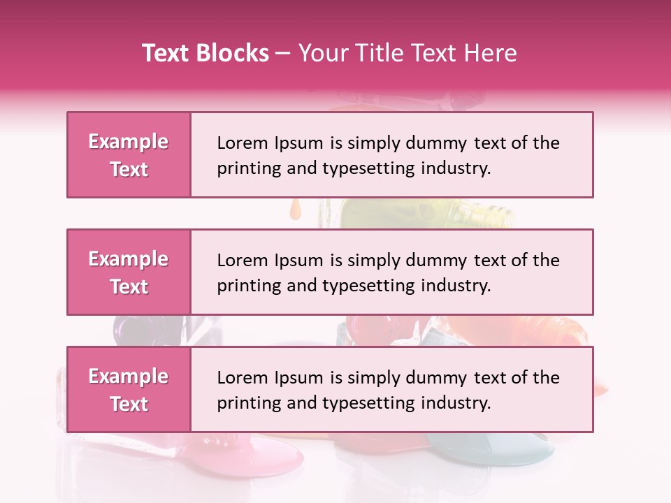 Nailpolish Pink Polish PowerPoint Template