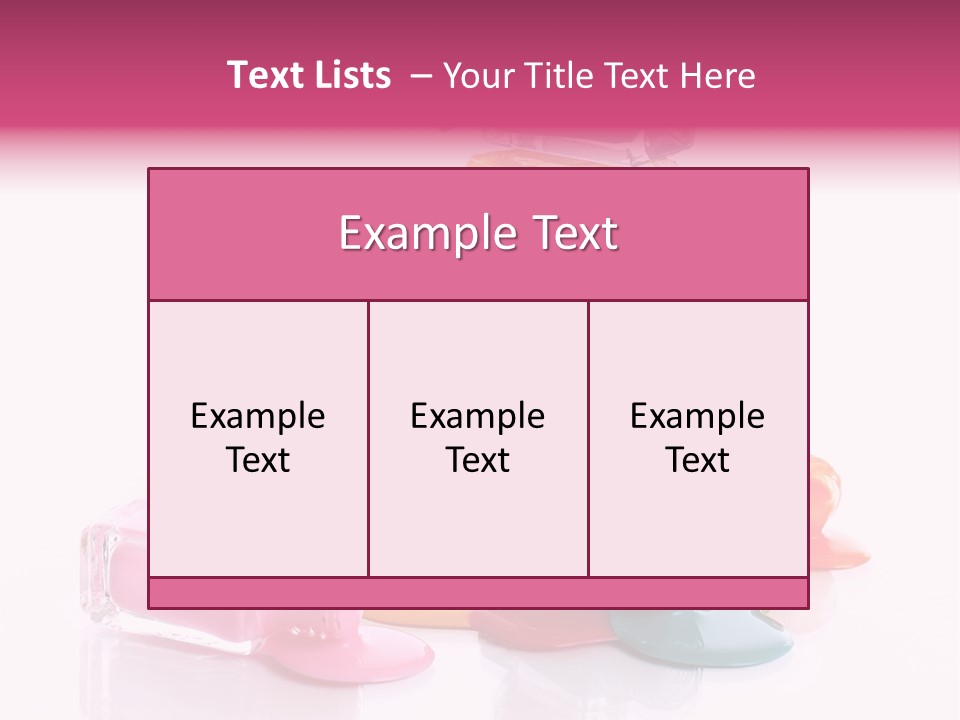 Nailpolish Pink Polish PowerPoint Template