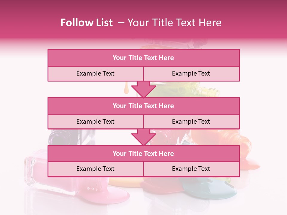 Nailpolish Pink Polish PowerPoint Template
