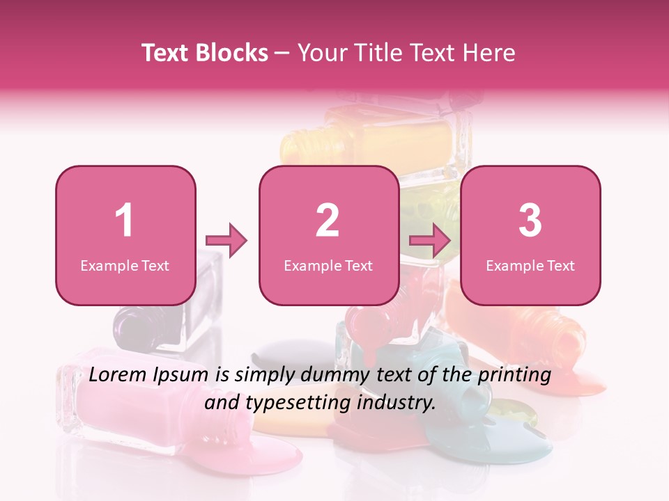 Nailpolish Pink Polish PowerPoint Template