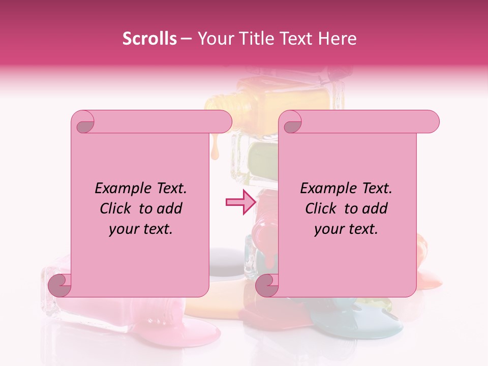 Nailpolish Pink Polish PowerPoint Template