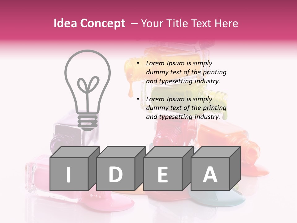 Nailpolish Pink Polish PowerPoint Template