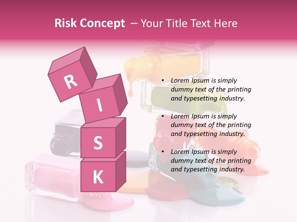 Nailpolish Pink Polish PowerPoint Template