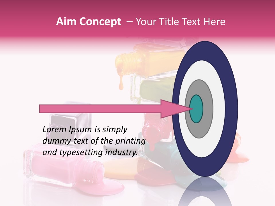 Nailpolish Pink Polish PowerPoint Template