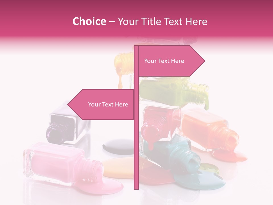 Nailpolish Pink Polish PowerPoint Template