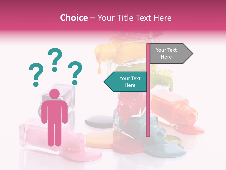 Nailpolish Pink Polish PowerPoint Template