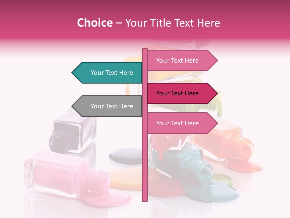 Nailpolish Pink Polish PowerPoint Template