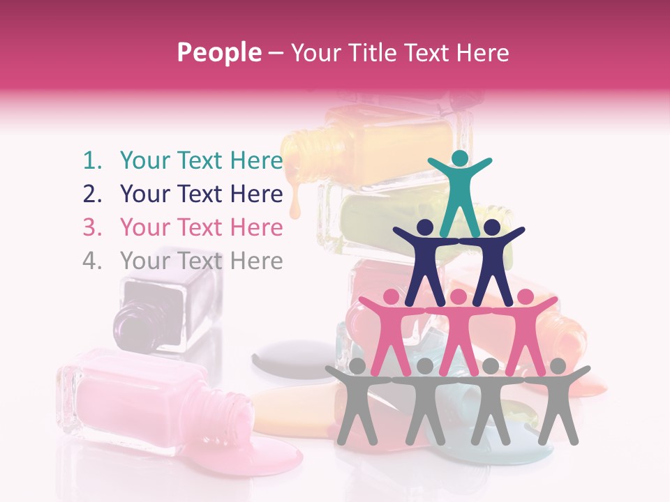 Nailpolish Pink Polish PowerPoint Template