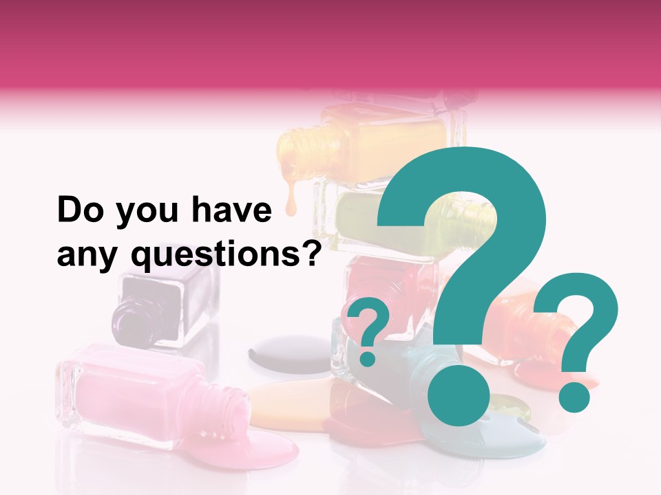 Nailpolish Pink Polish PowerPoint Template