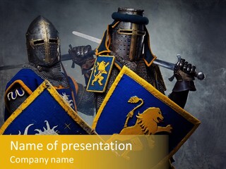 Violence Sword Background PowerPoint Template