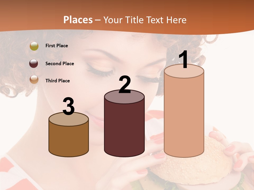 Cute Woman Meal PowerPoint Template