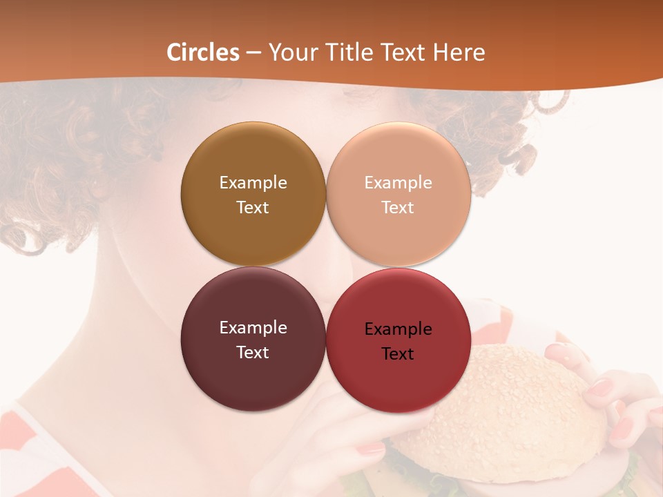 Cute Woman Meal PowerPoint Template