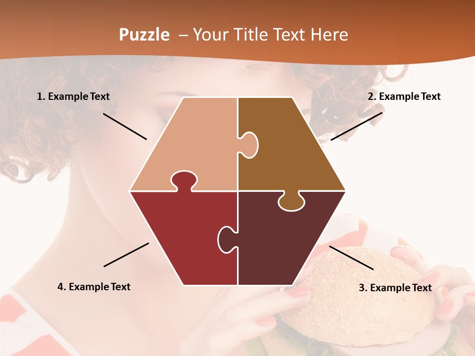 Cute Woman Meal PowerPoint Template