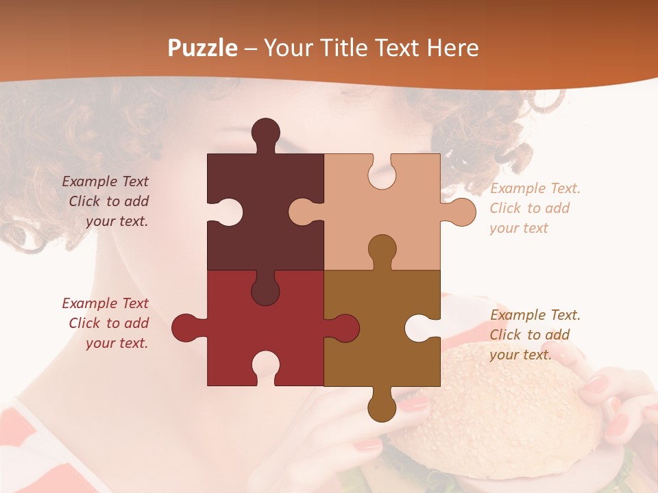 Cute Woman Meal PowerPoint Template