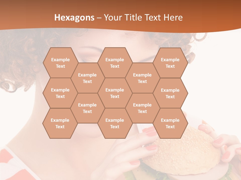 Cute Woman Meal PowerPoint Template