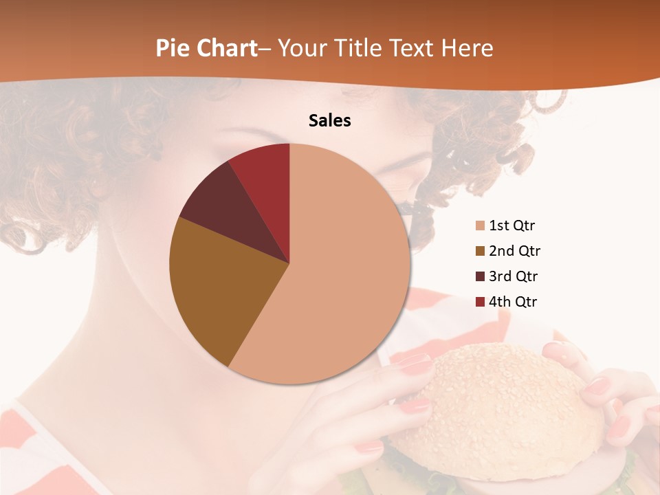 Cute Woman Meal PowerPoint Template