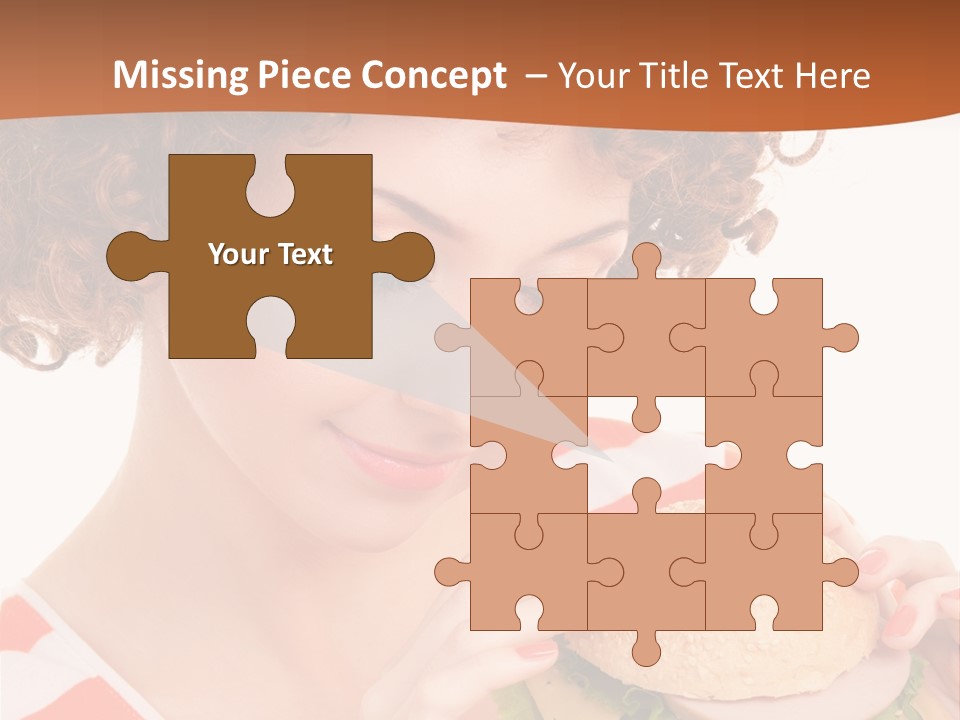 Cute Woman Meal PowerPoint Template