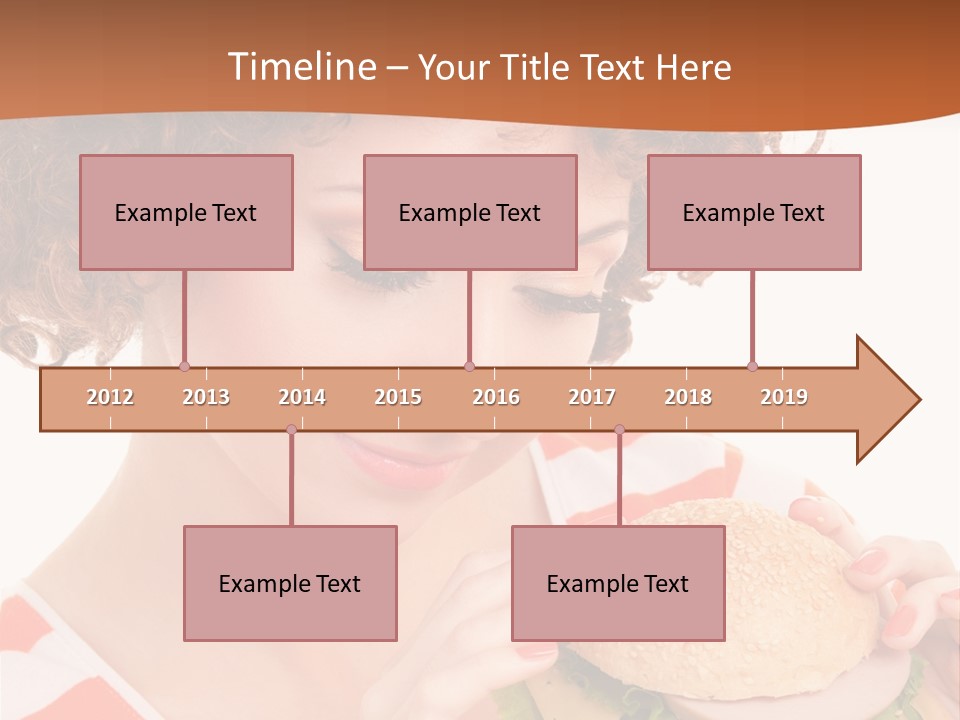 Cute Woman Meal PowerPoint Template
