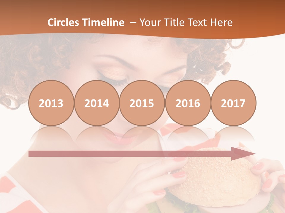 Cute Woman Meal PowerPoint Template