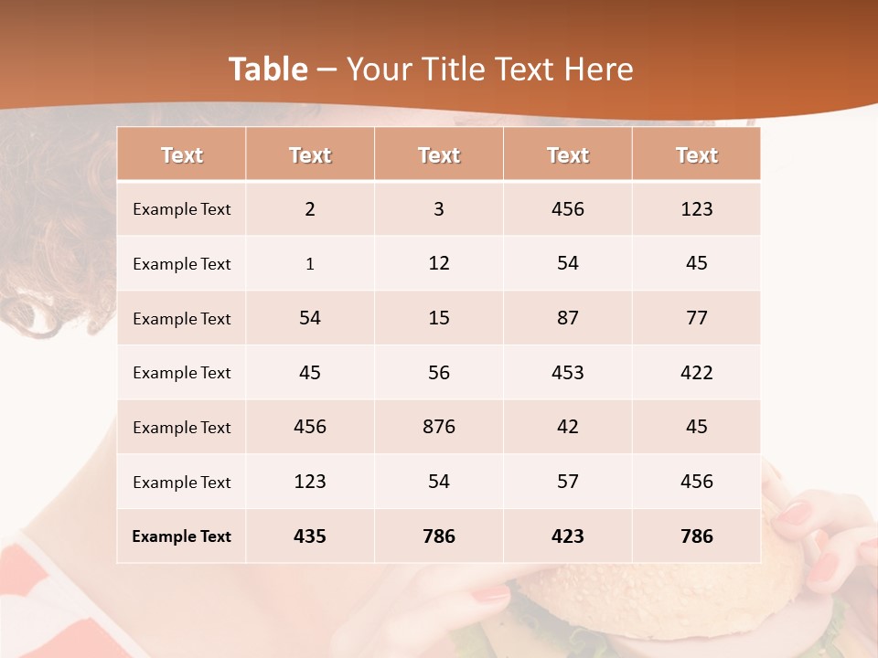 Cute Woman Meal PowerPoint Template