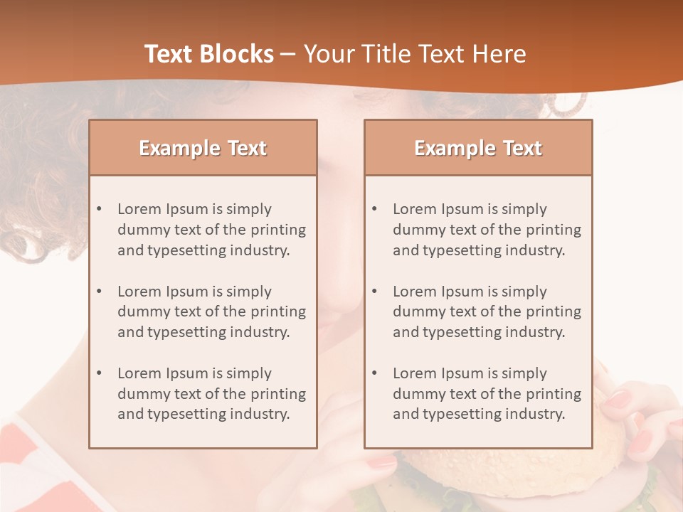 Cute Woman Meal PowerPoint Template