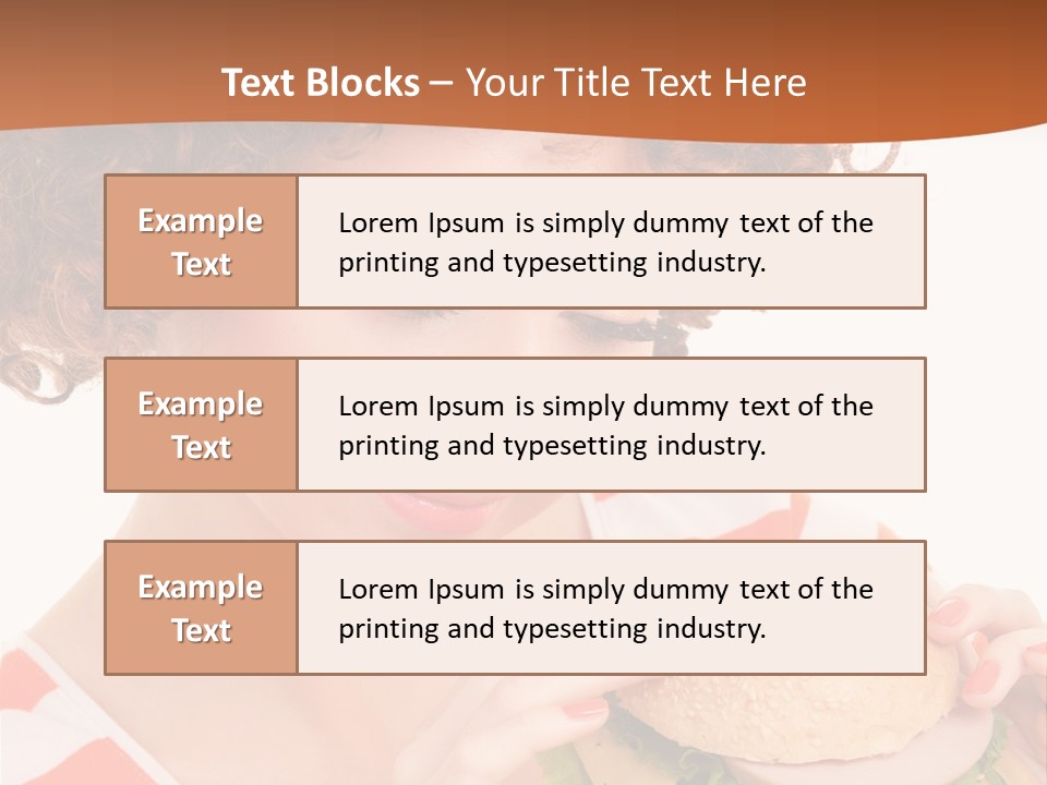 Cute Woman Meal PowerPoint Template