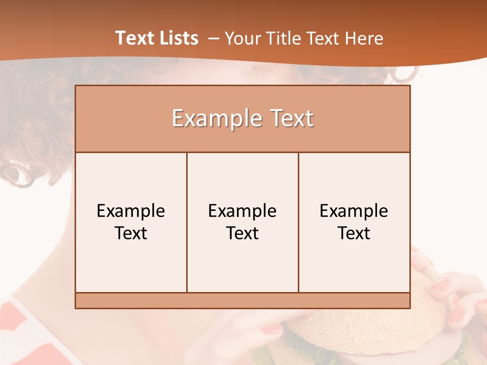 Cute Woman Meal PowerPoint Template