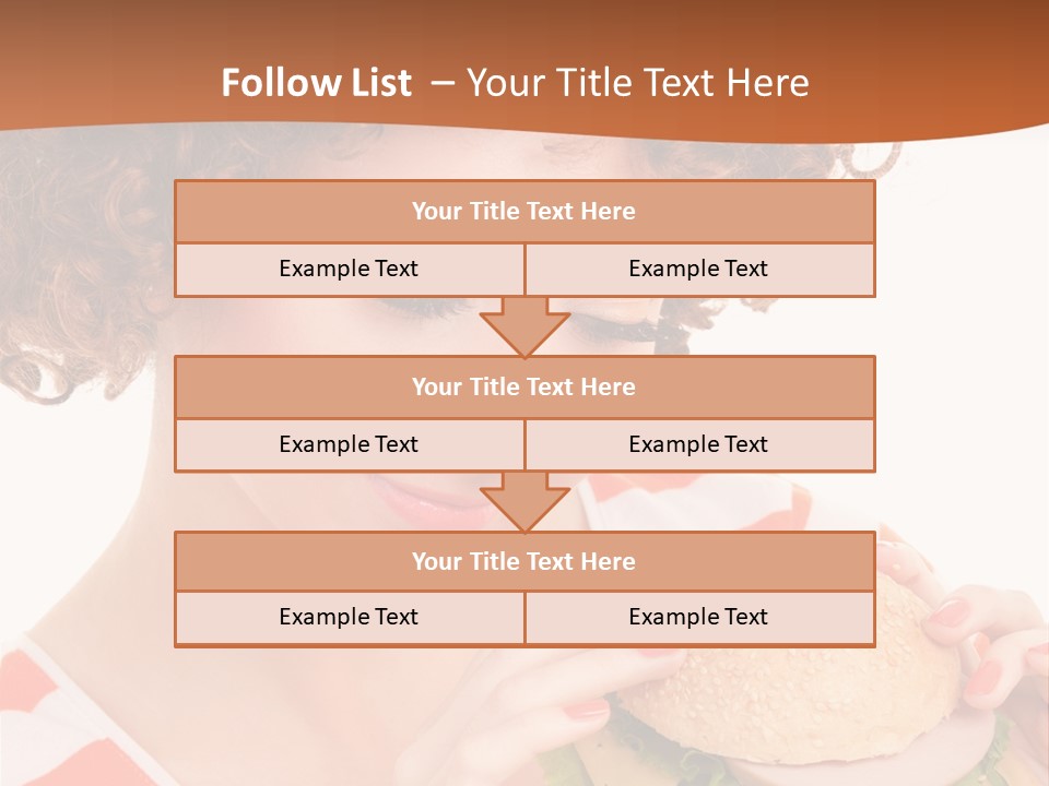 Cute Woman Meal PowerPoint Template