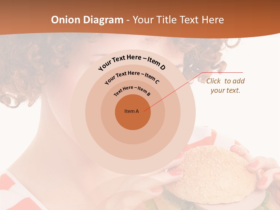 Cute Woman Meal PowerPoint Template