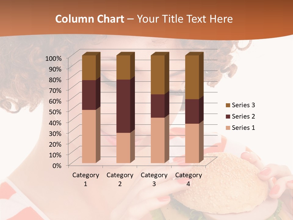 Cute Woman Meal PowerPoint Template