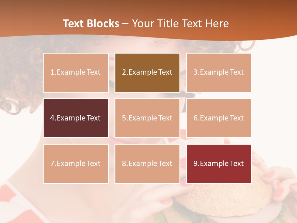 Cute Woman Meal PowerPoint Template