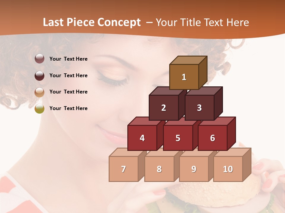 Cute Woman Meal PowerPoint Template