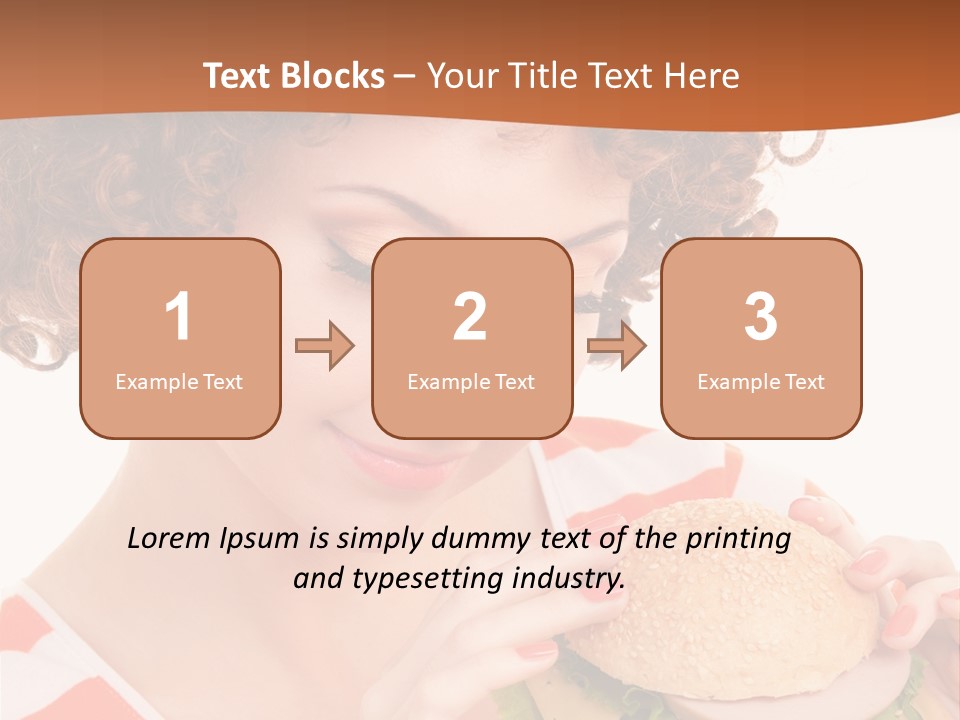 Cute Woman Meal PowerPoint Template