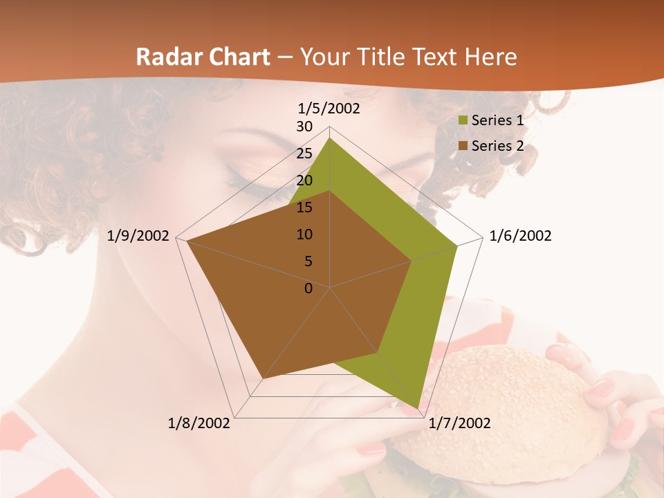 Cute Woman Meal PowerPoint Template