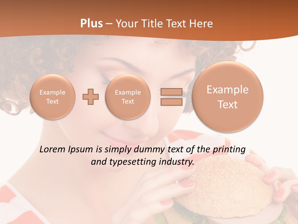 Cute Woman Meal PowerPoint Template