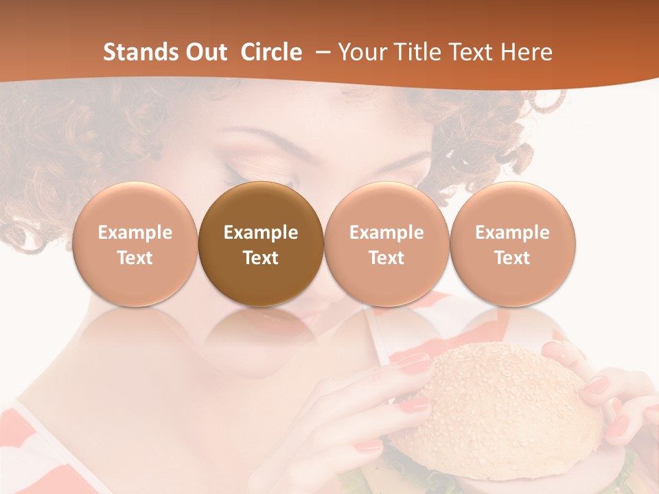 Cute Woman Meal PowerPoint Template