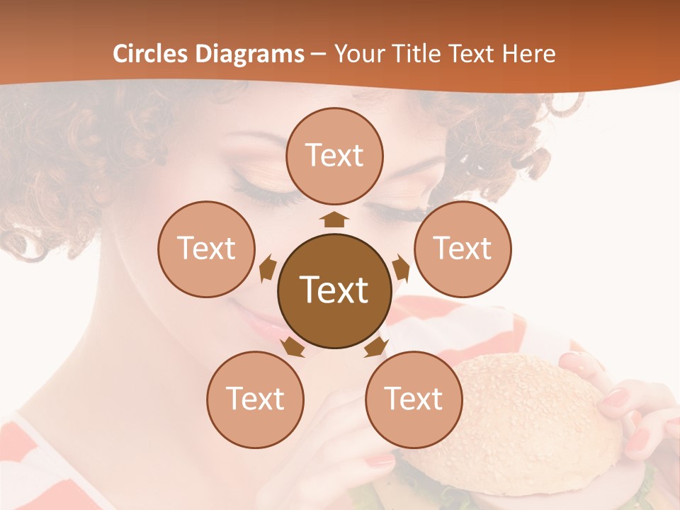 Cute Woman Meal PowerPoint Template