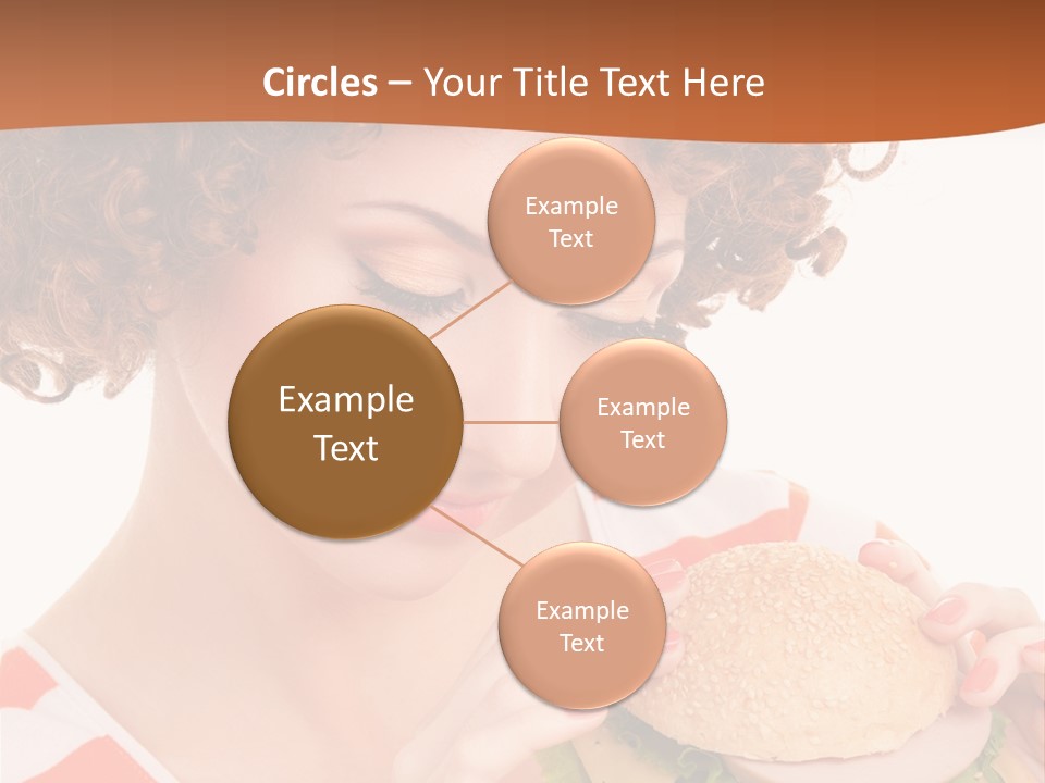 Cute Woman Meal PowerPoint Template