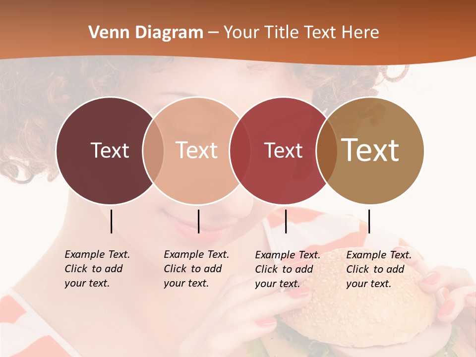 Cute Woman Meal PowerPoint Template