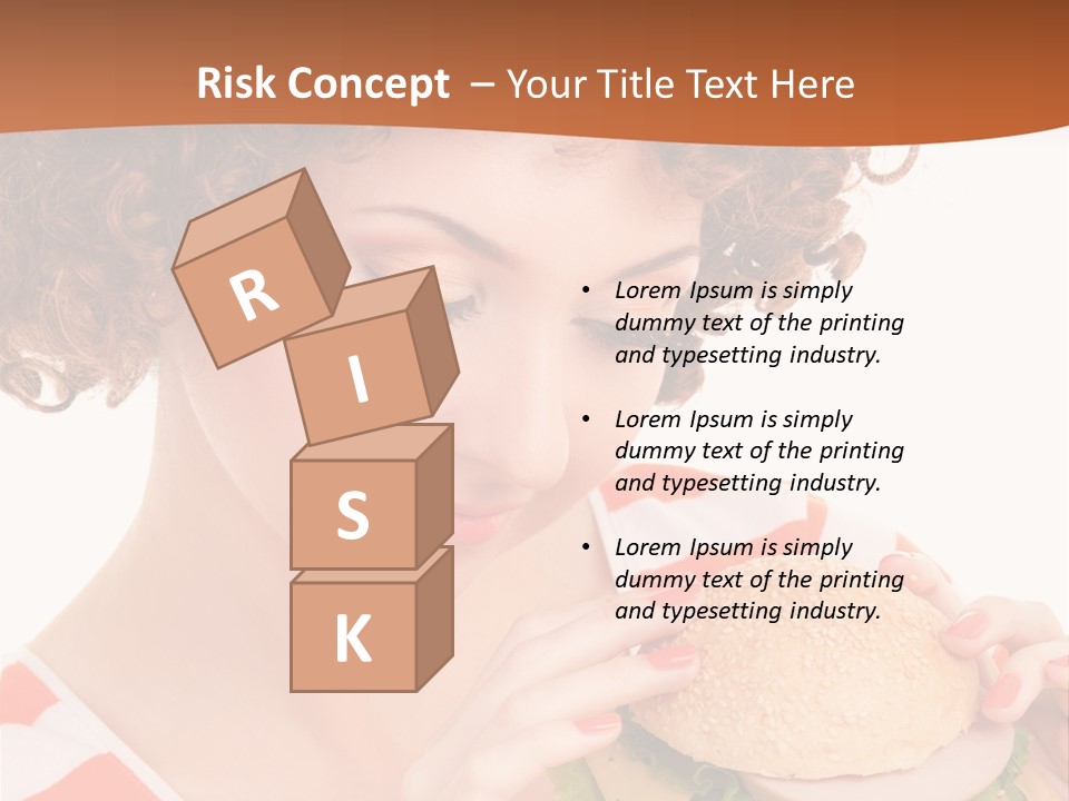 Cute Woman Meal PowerPoint Template