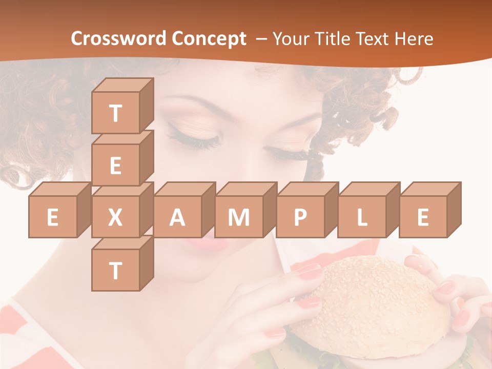 Cute Woman Meal PowerPoint Template