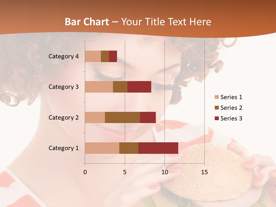 Cute Woman Meal PowerPoint Template