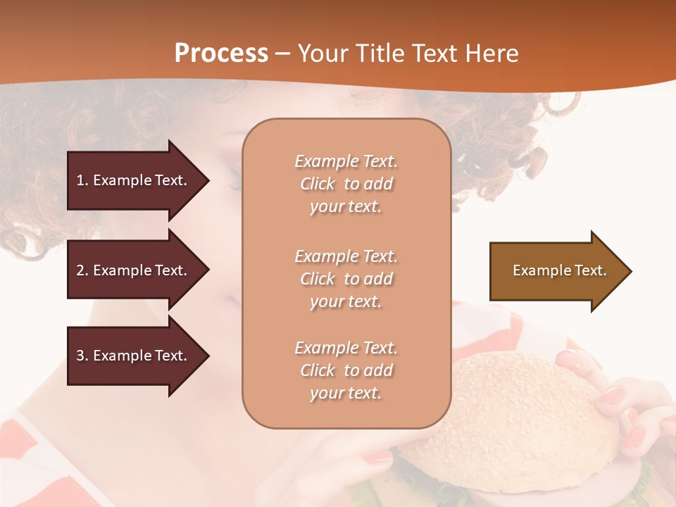 Cute Woman Meal PowerPoint Template