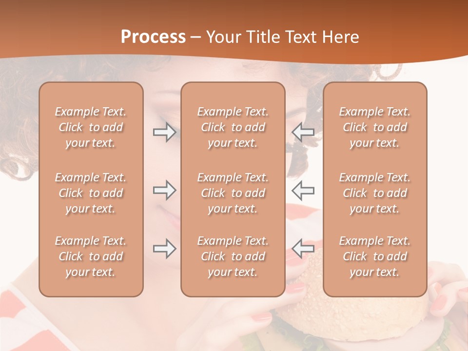 Cute Woman Meal PowerPoint Template