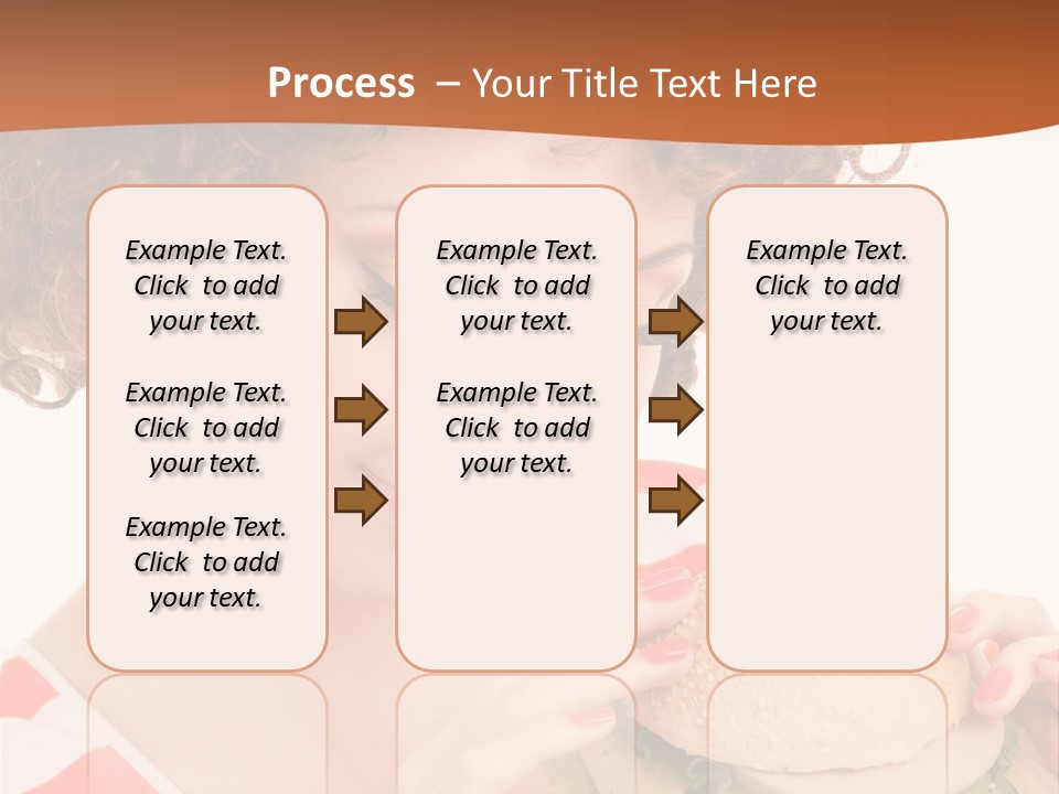 Cute Woman Meal PowerPoint Template